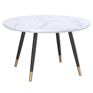 Emery White Round Coffee Table